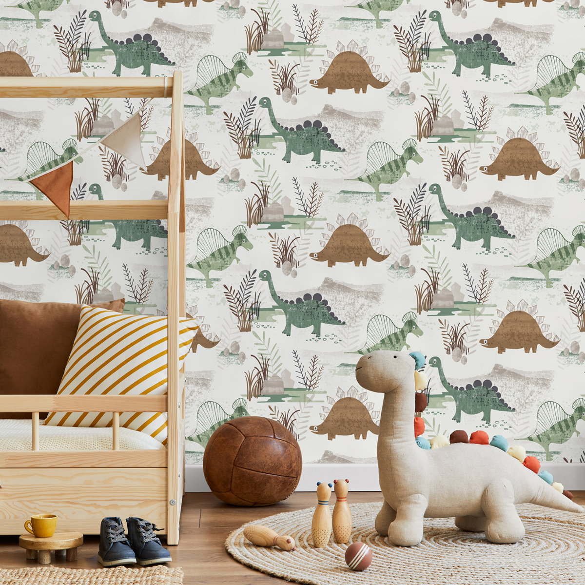 Papier peint Dinosaure Enfant vert - Imagine de Lutèce AMB2 | Réf. LTC-DL27544