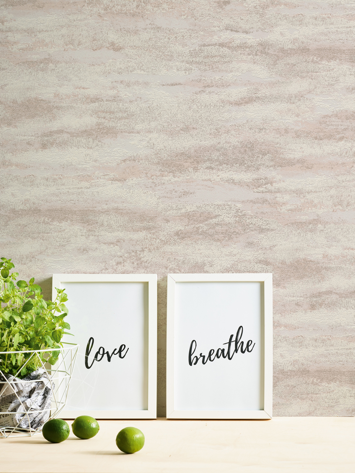 Papier peint Effet Béton Nuage rose nacré - Attractive 2 d'A.S. Création AMB3 | Réf. AS-390411