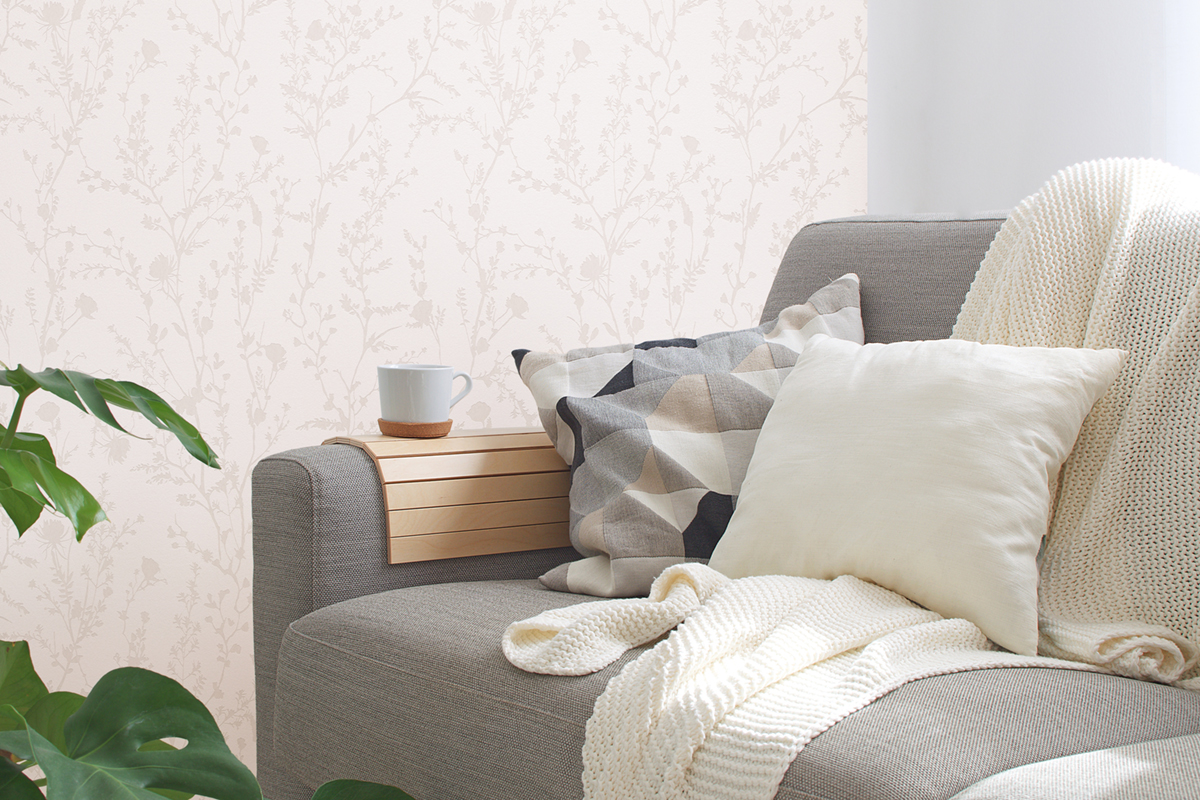 Papier peint Branchage Moderne gris rosé nacré - Casual Living d'A.S. Création AMB4| Réf. AS-395461