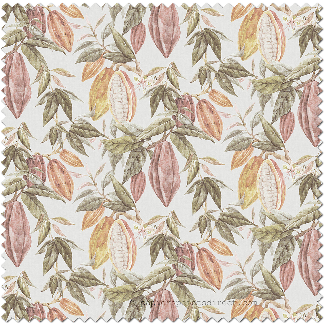 Tissu Cacao Fève gris rose - Fidji de Lutèce | Réf. LTC-8520-3