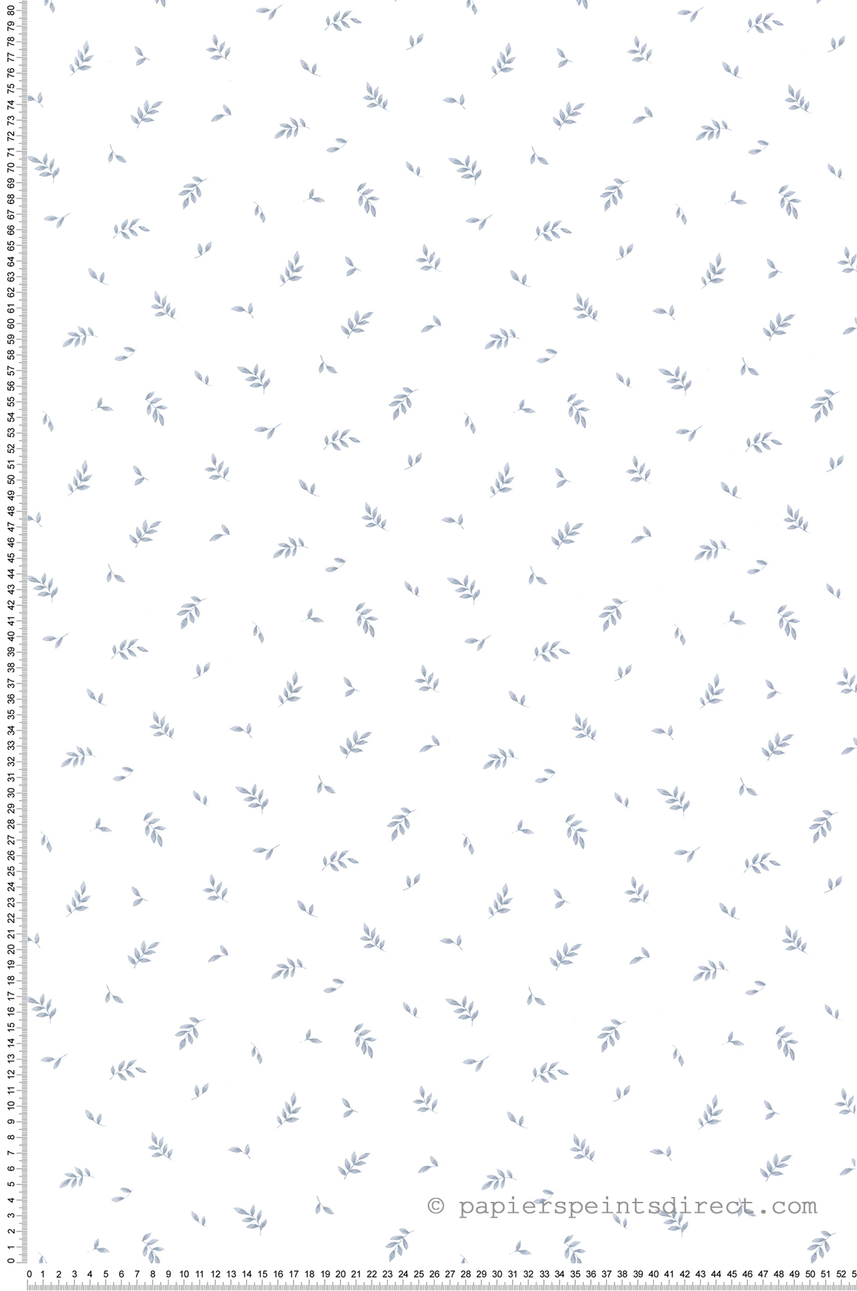 Papier peint nature Feuilles bleu - Style Cuisine 3 de Lutèce | Réf. LTC-KB25622