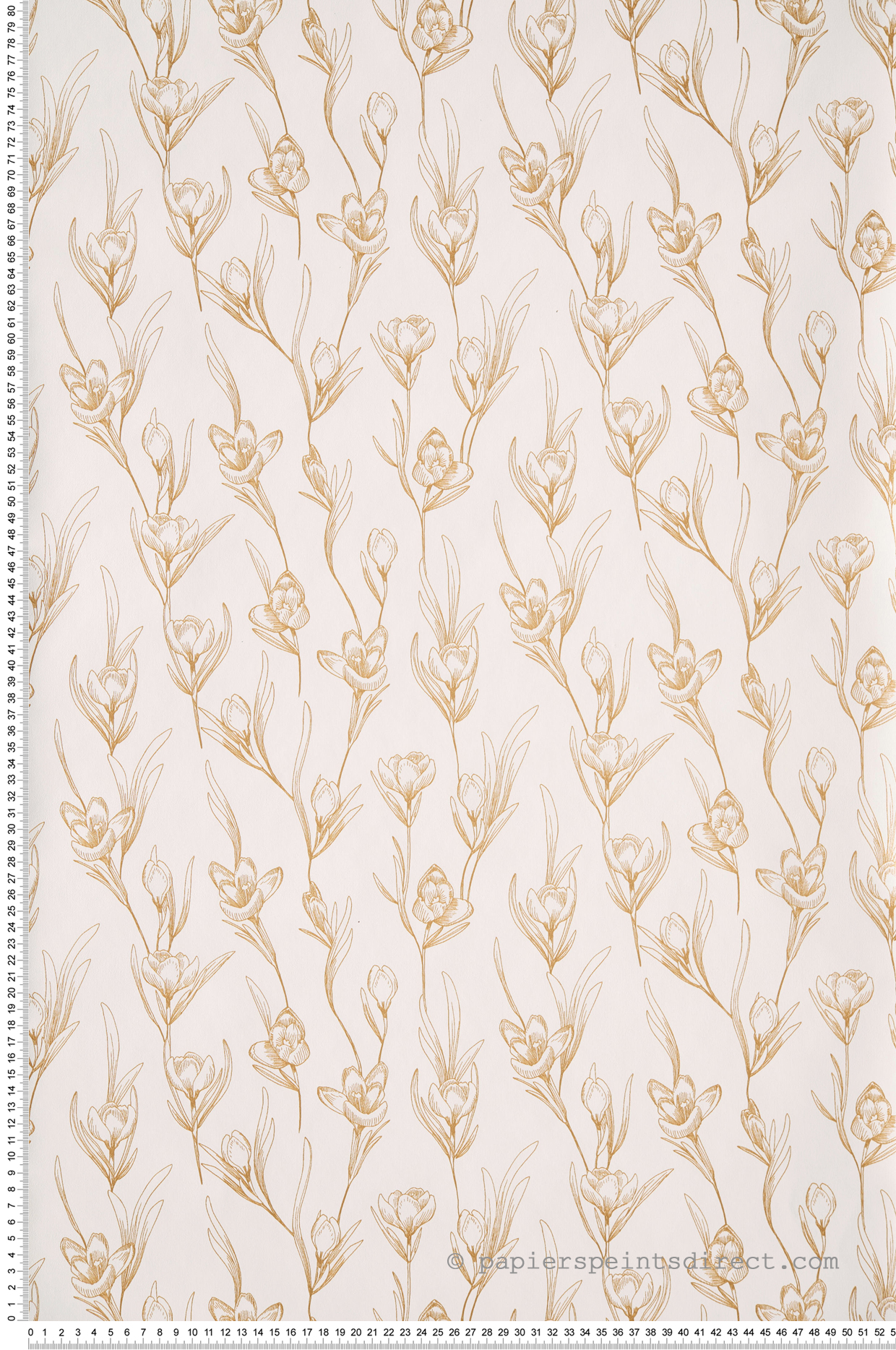 Papier peint Fleurs Day Dreaming blanc doré - The Place to Bed de Casélio | Réf. PTB101781029