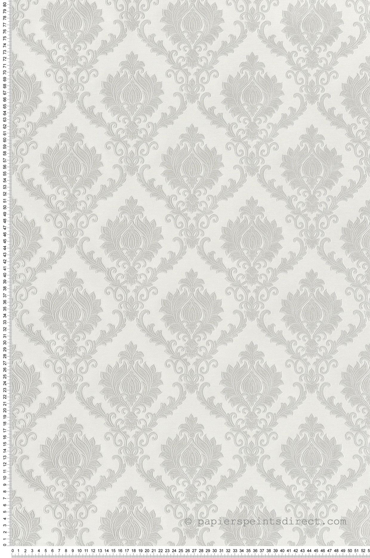 Papier peint Médaillon Classique gris argenté - Venise de Montecolino | Réf. MC-23641