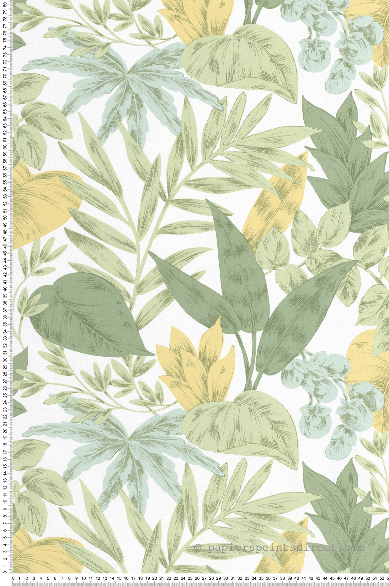 Papier peint Feuille Jungle Kalea vert jaune - Elea de Casélio | Réf. ELEA107367220