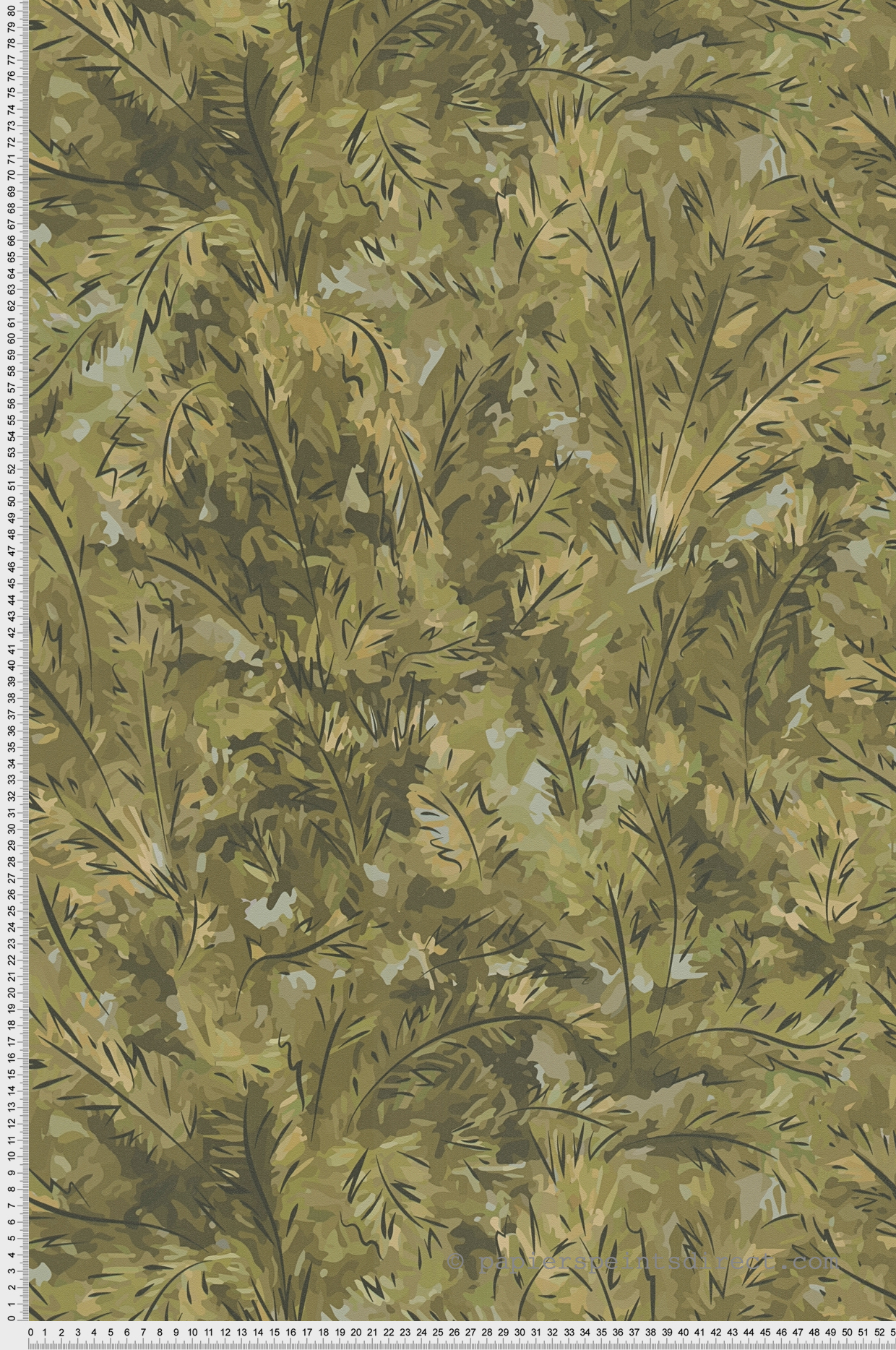 Papier peint Palme Sauvage vert - Bensimon 3 de Lutèce | Réf. LTC-51241304