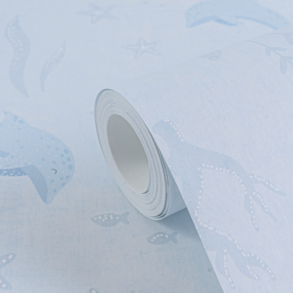 Papier peint Dauphin Marin bleu - Lilly & Luis d'A.S. Création AMB7 | Réf. AS-771321