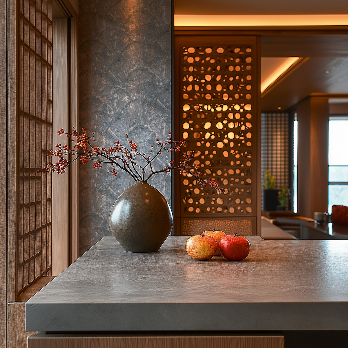 Papier peint Palme Éventail bleu jean - Metropolitan Stories 4 Hot Spots d'A.S. Création | Réf. AS-781985