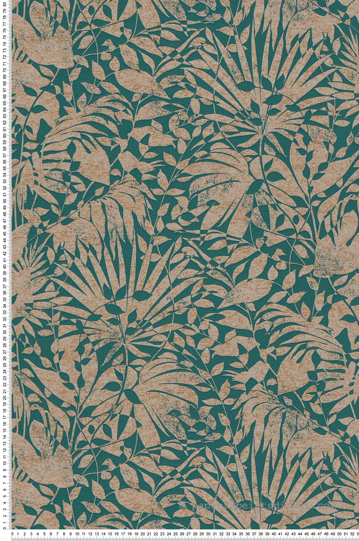 Papier peint Jungle Leaves vert cuivré - The BOS d'A.S. Création | Réf. AS-388311