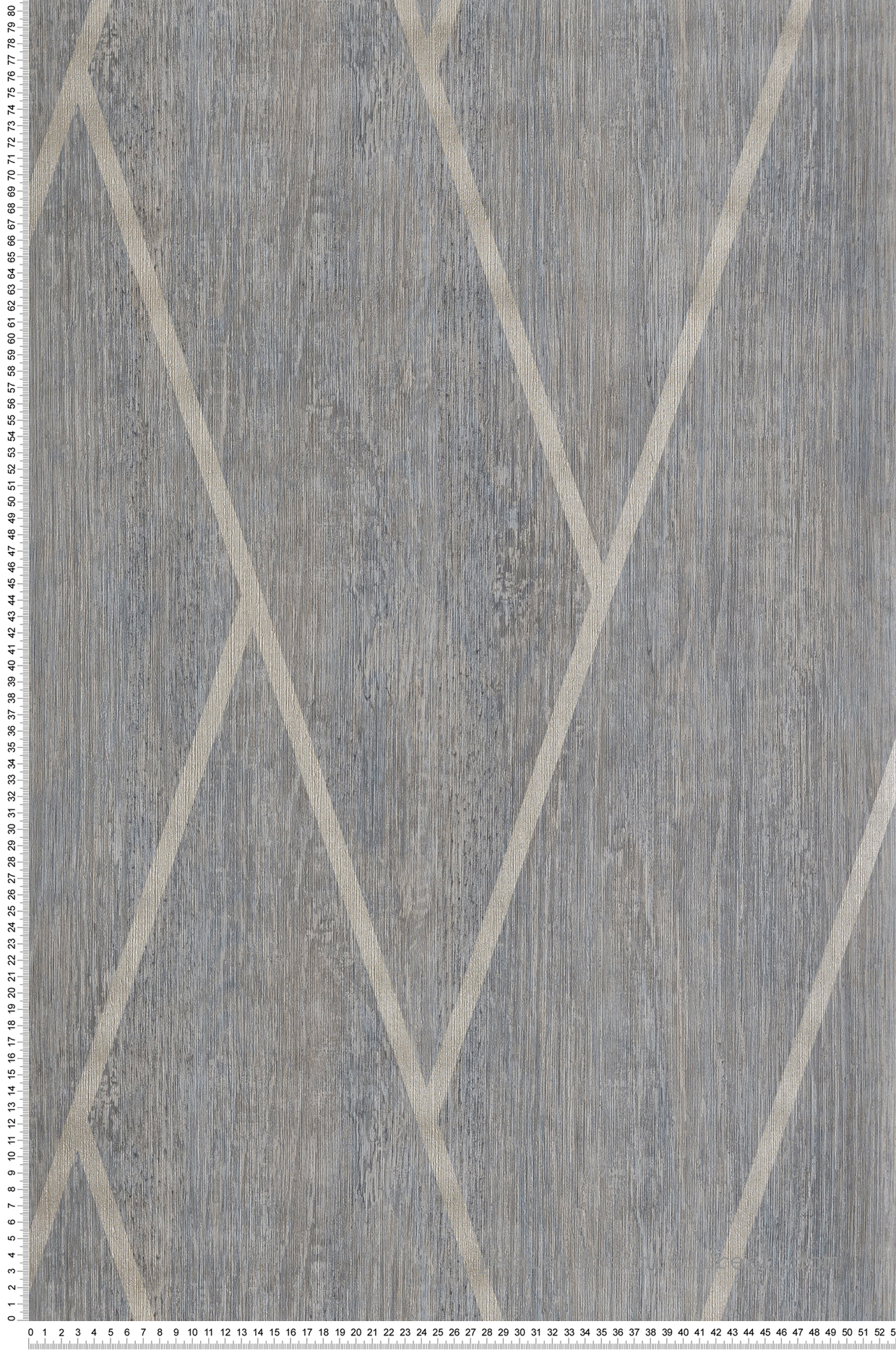 Papier peint Bois Métallisé Chevron gris bleu - Brut d'Ugépa | Réf. UGP-M75709