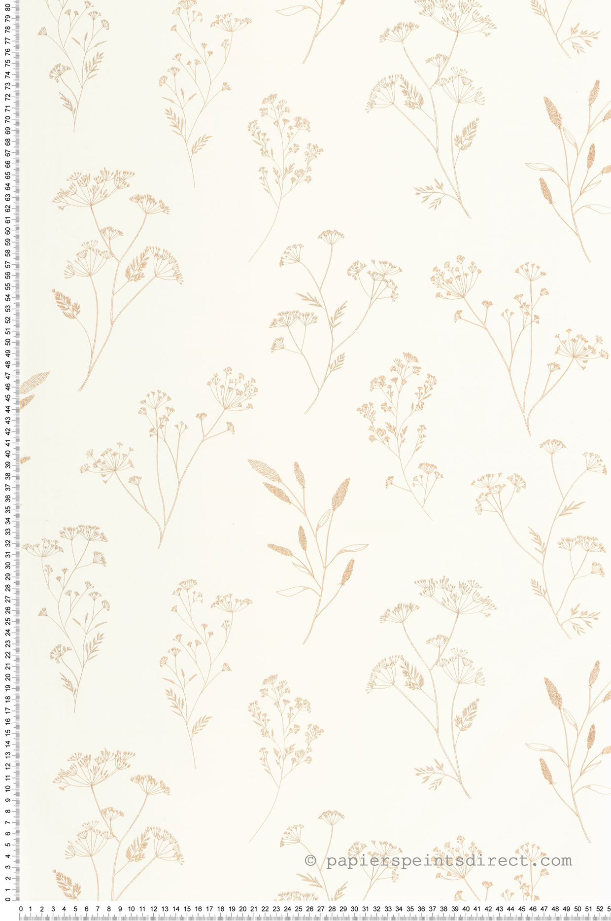 Papier peint Fleur Little Graminea doré - Art of Botany de Casélio | Réf. AOB106680234