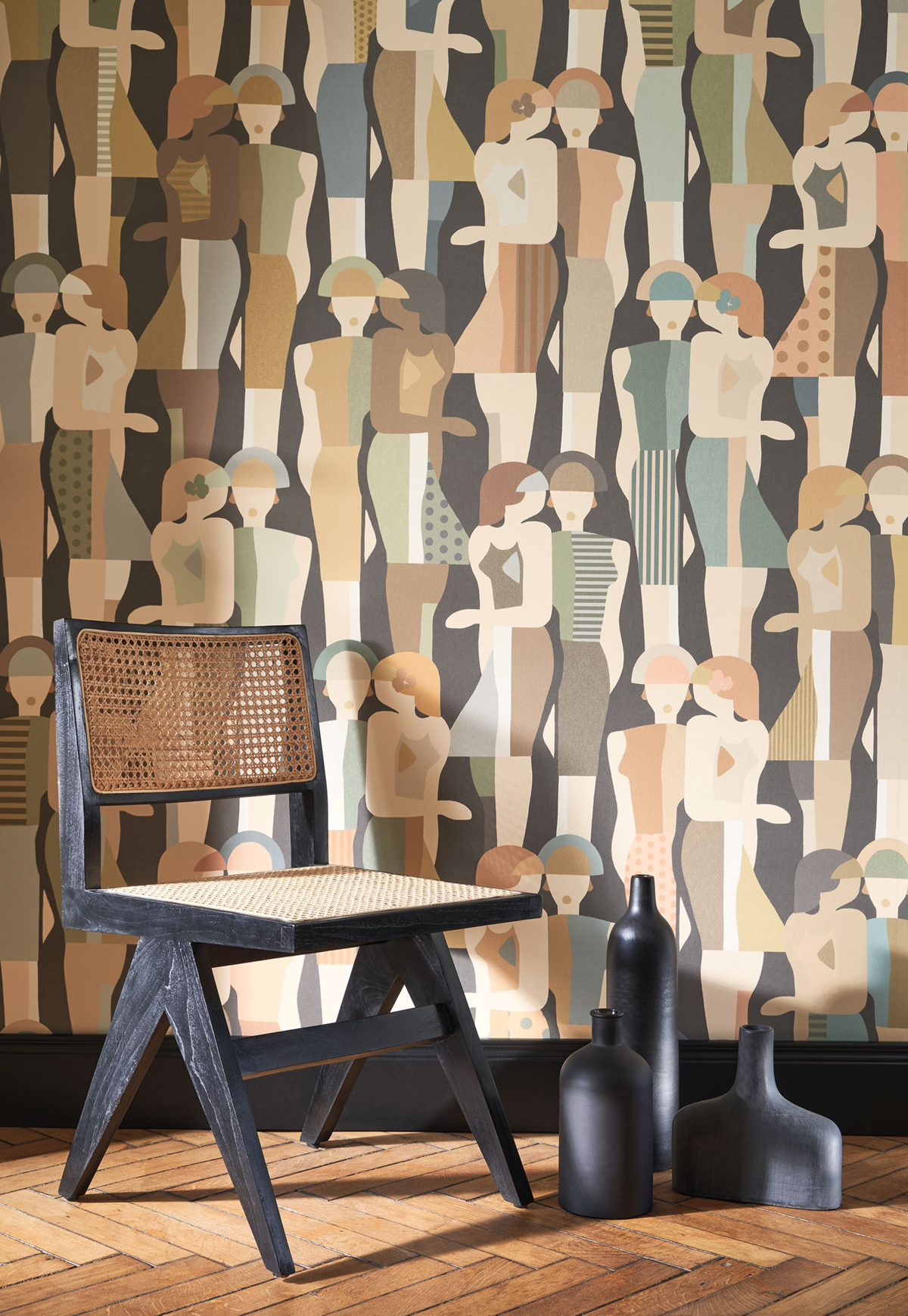 Papier peint Pailleté Fashion Week multico anthracite - Iconic de Casadéco AMB2 | Réf. CONI88444808