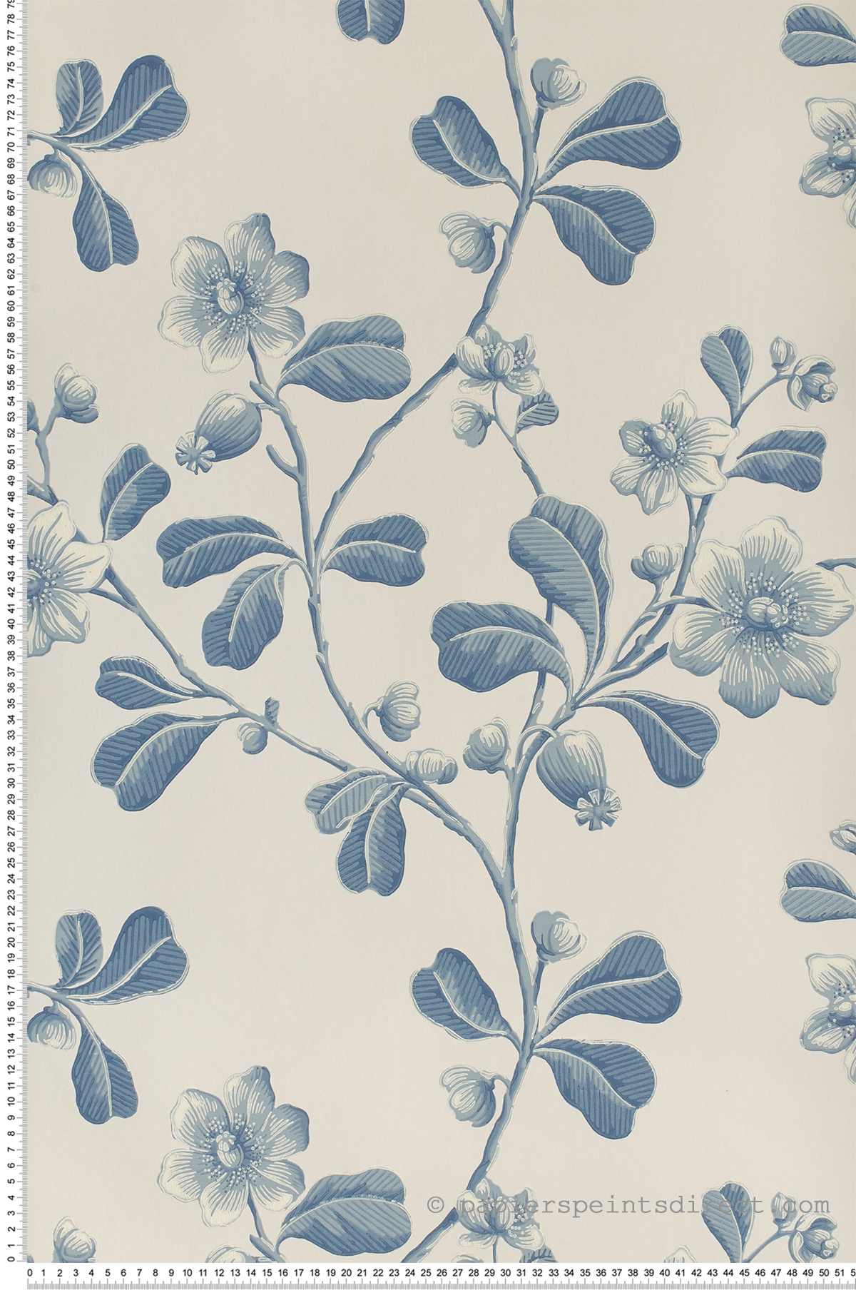Broadwick St bleu - Papier peint London Wallpapers IV de Little Greene
