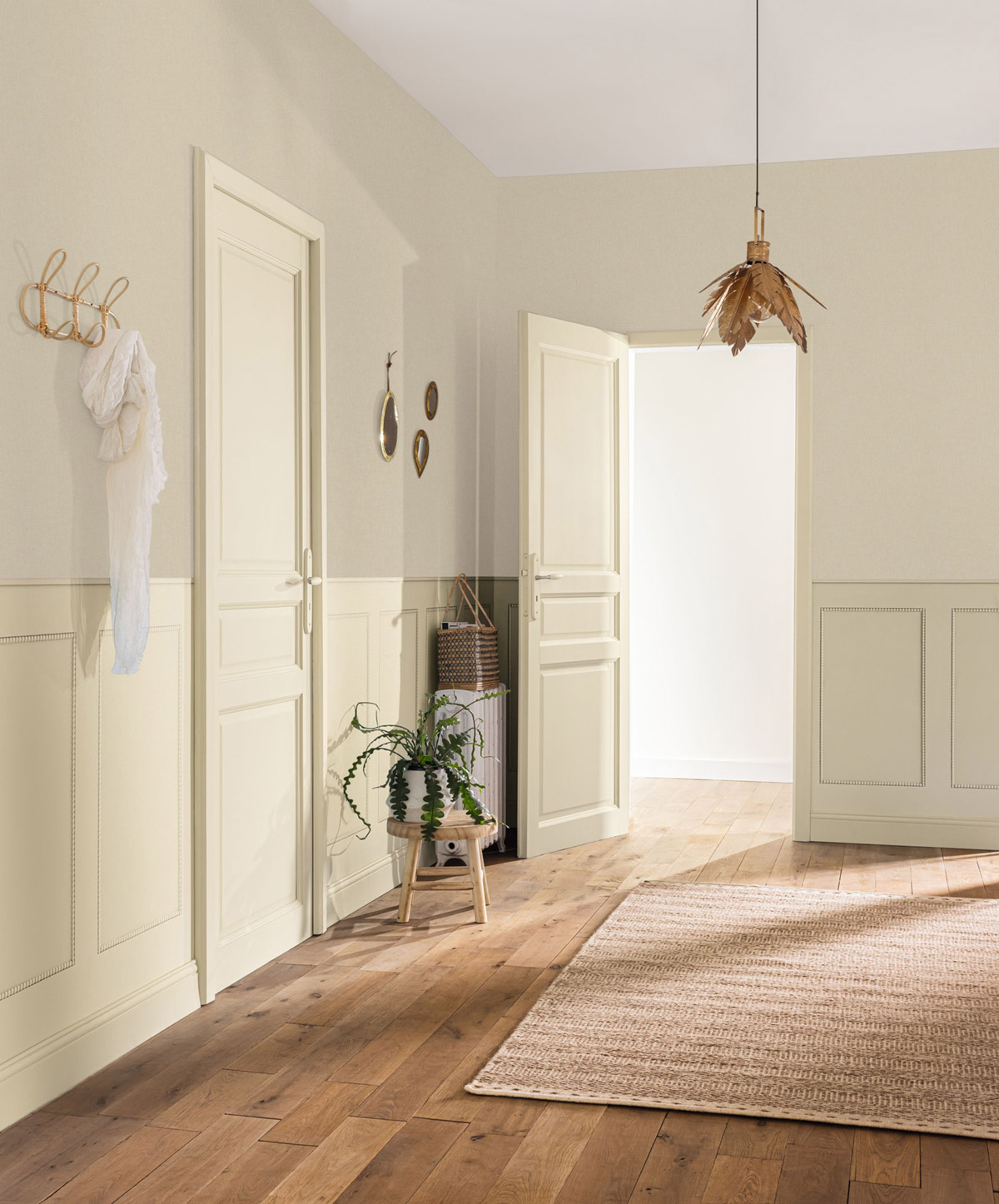 Papier peint Soubassement Moulure S beige - Reliefs de AMB2 | Réf. RLF106351059