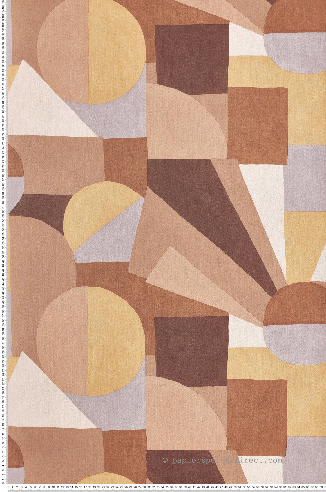 Papier peint Soleil Graphique Sonia nude - Mouvements de Casamance | Réf. CAS-76010814