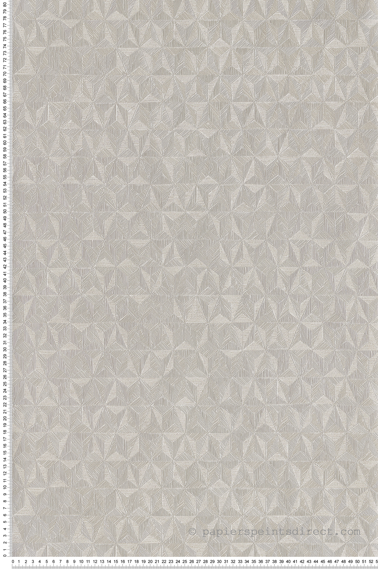 Papier peint 3D géométrique Delta blanc métallisé - Nova de Casadéco | Réf. NOVA84140101