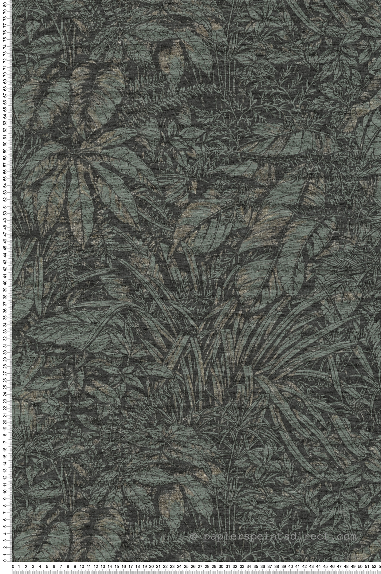 Papier peint Feuillage Discret Nature vert noir - Smart Surfaces d'A.S. Création | Réf. AS-395604