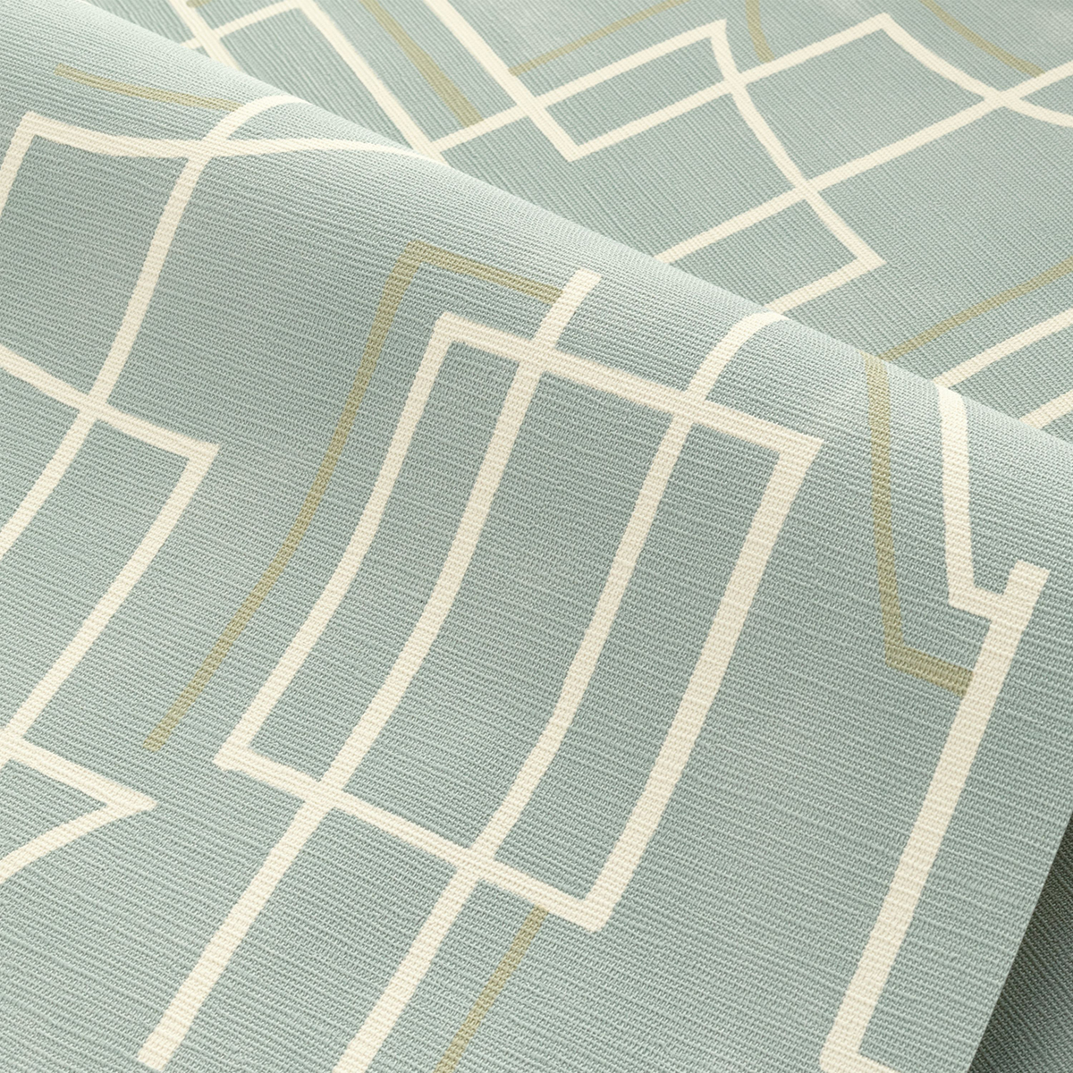 Papier peint Trait Graphique Alexander vert opaline - Mouvements de Casamance | Réf. CAS-76021426