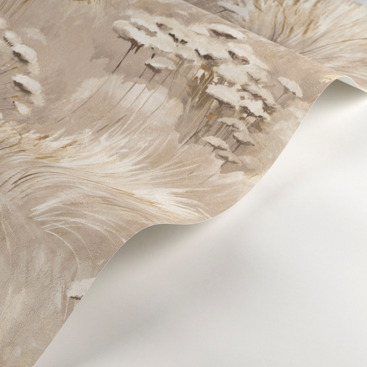 Papier peint Fleur Plante Oyat beige ficelle - Sentier des Dunes de Casadéco | Réf. SENT200941591