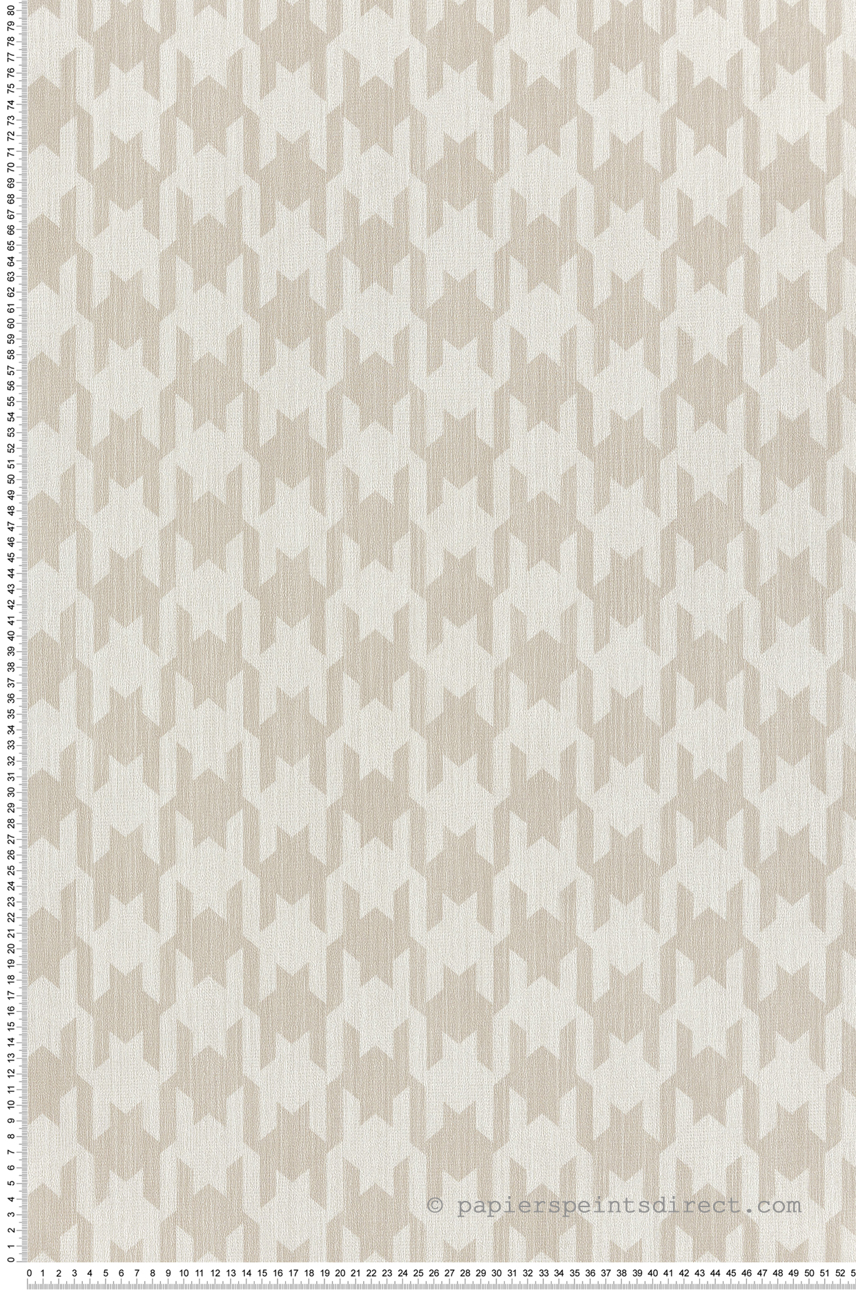 Papier peint Pied de Poule beige écru - Jaipur de Montecolino | Réf. MC-26440