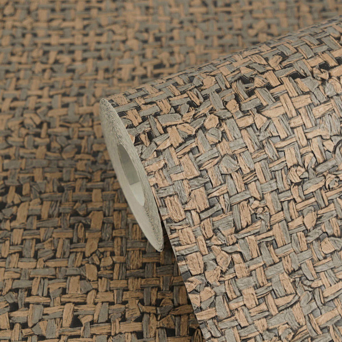 Papier peint Paille Tressée gris taupe - Vibes & Styles d'A.S. Création AMB6| Réf. AS-791124
