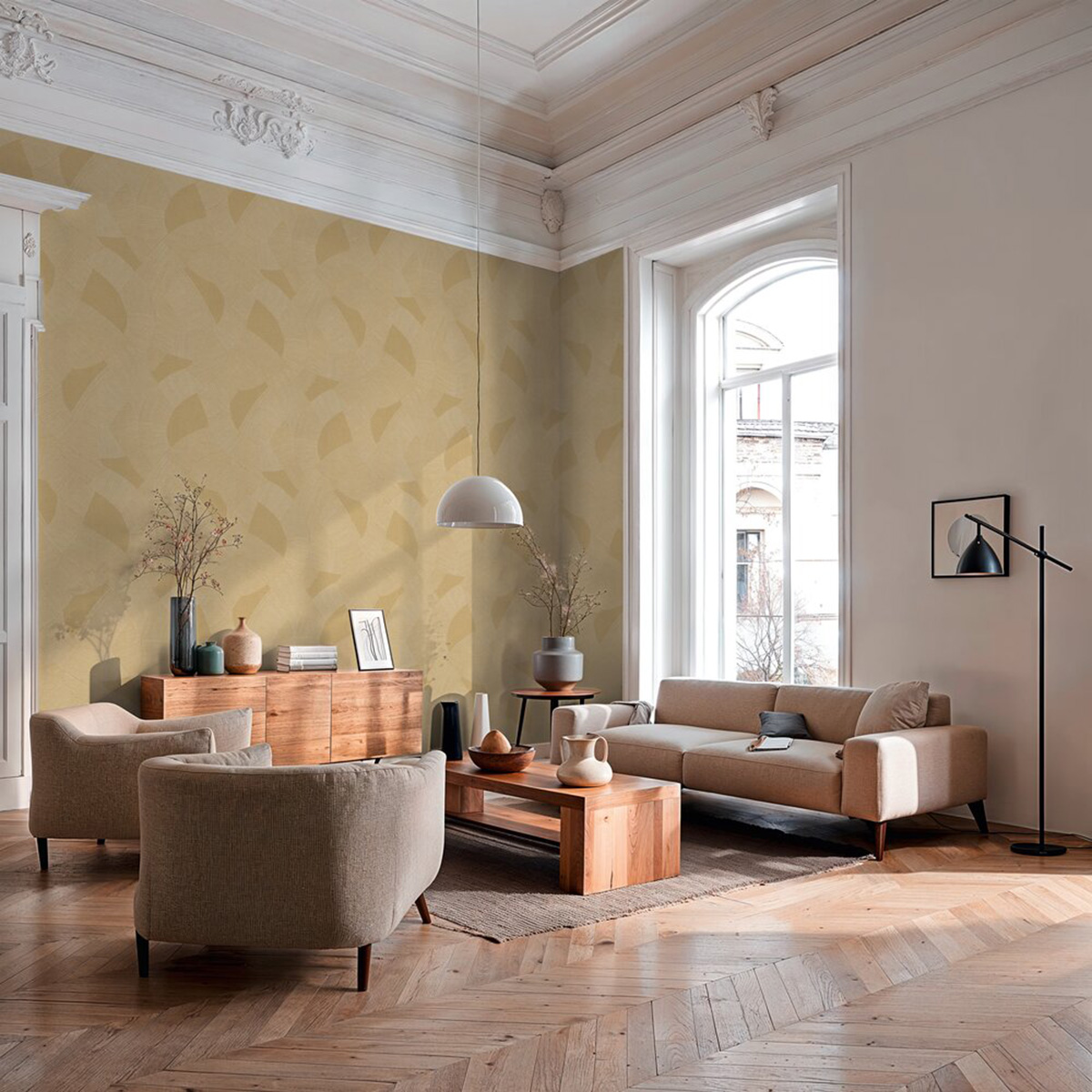 Papier peint Géométrie Rayé Calley beige vanille - Cuba 2 d'A.S. Création | Réf. AS-791604