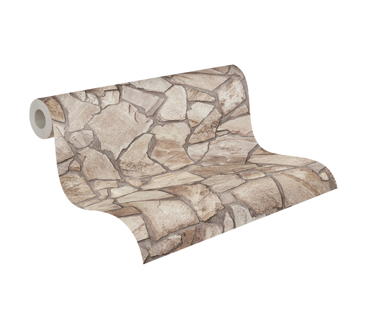 Papier peint Pierre Parement taupe - Elements 2 d'A.S. Création ROLL | Réf. AS-389343