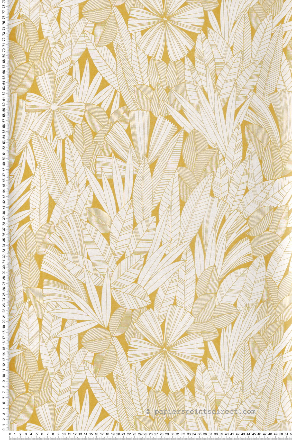 Papier peint Feuille Tropicale Bicolore jaune - Happy de Lutèce | Réf. LTC-FD26343