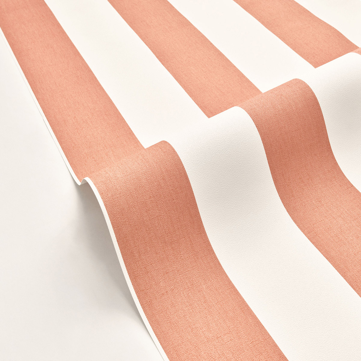 Papier peint Rayures Lin Lines corail - Basics de Casélio | Réf. BAI104044024