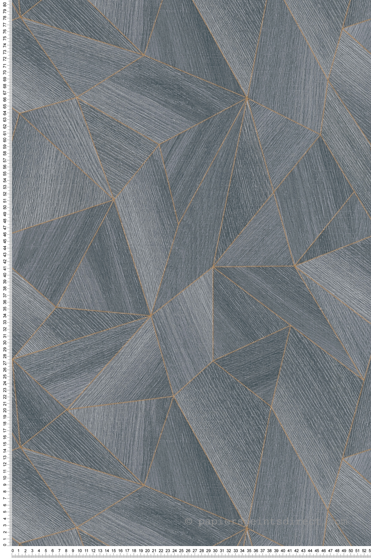 Papier peint Géométrique Bois bleu gris doré - Elements 2 d'A.S. Création | Réf. AS-361333