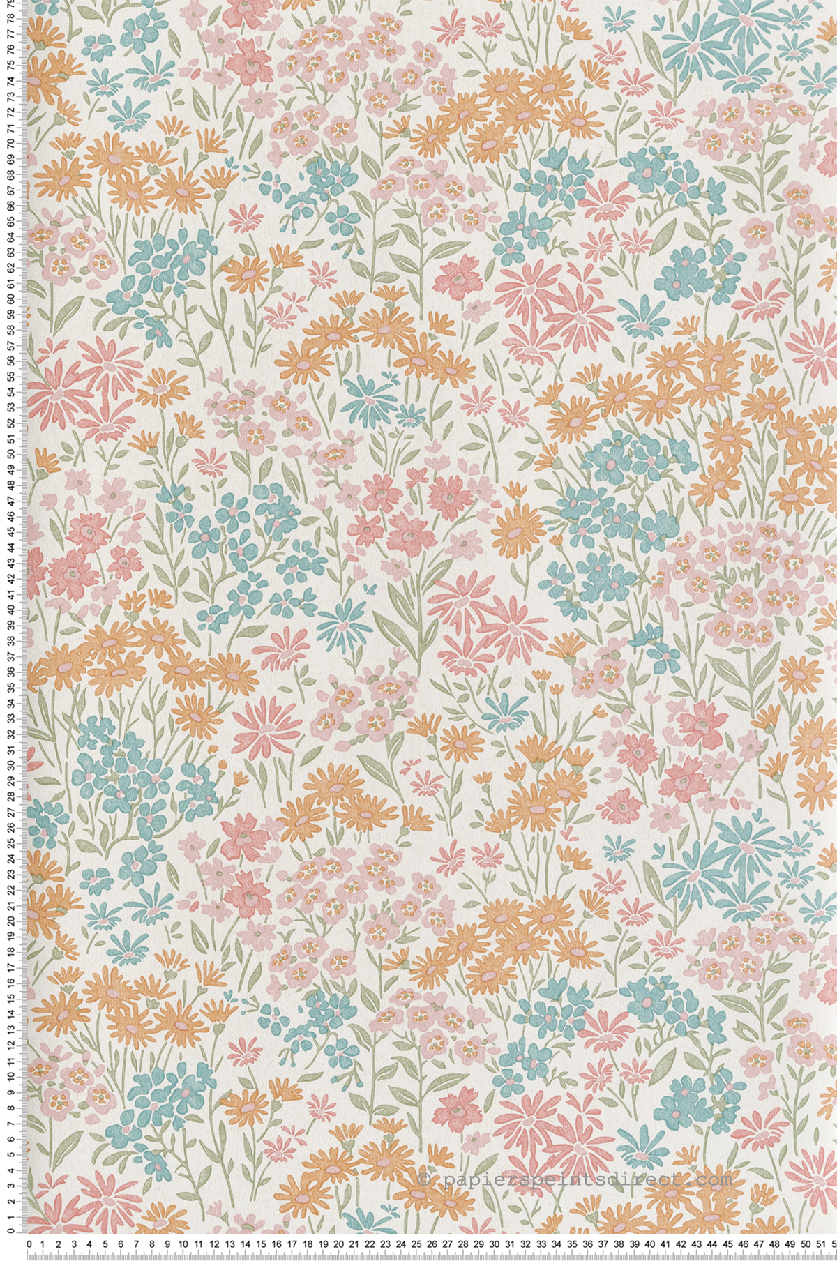 Papier peint Fleur Marguerite Ditsy Daisies rose - Beaux Arts de Lutèce | Réf. LTC-M1811