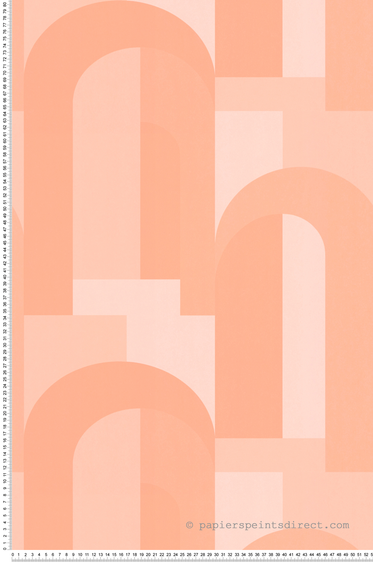 Papier peint Arches Rectangles rose saumon - Arcade d'Architects Paper | Réf. 39170-2