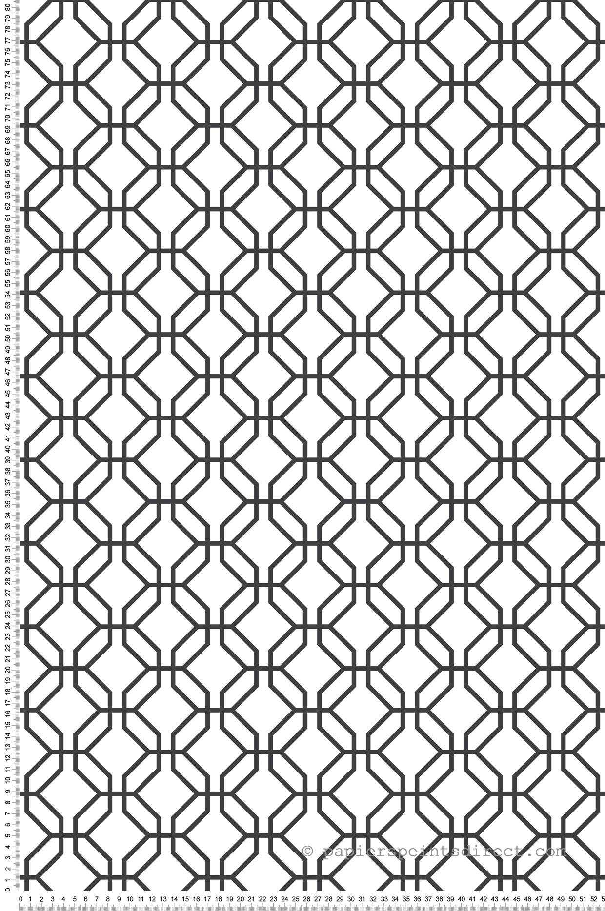 Papier peint Claustra Hexagone noir - Jardin Secret de Lutèce | Réf. LTC-G78525