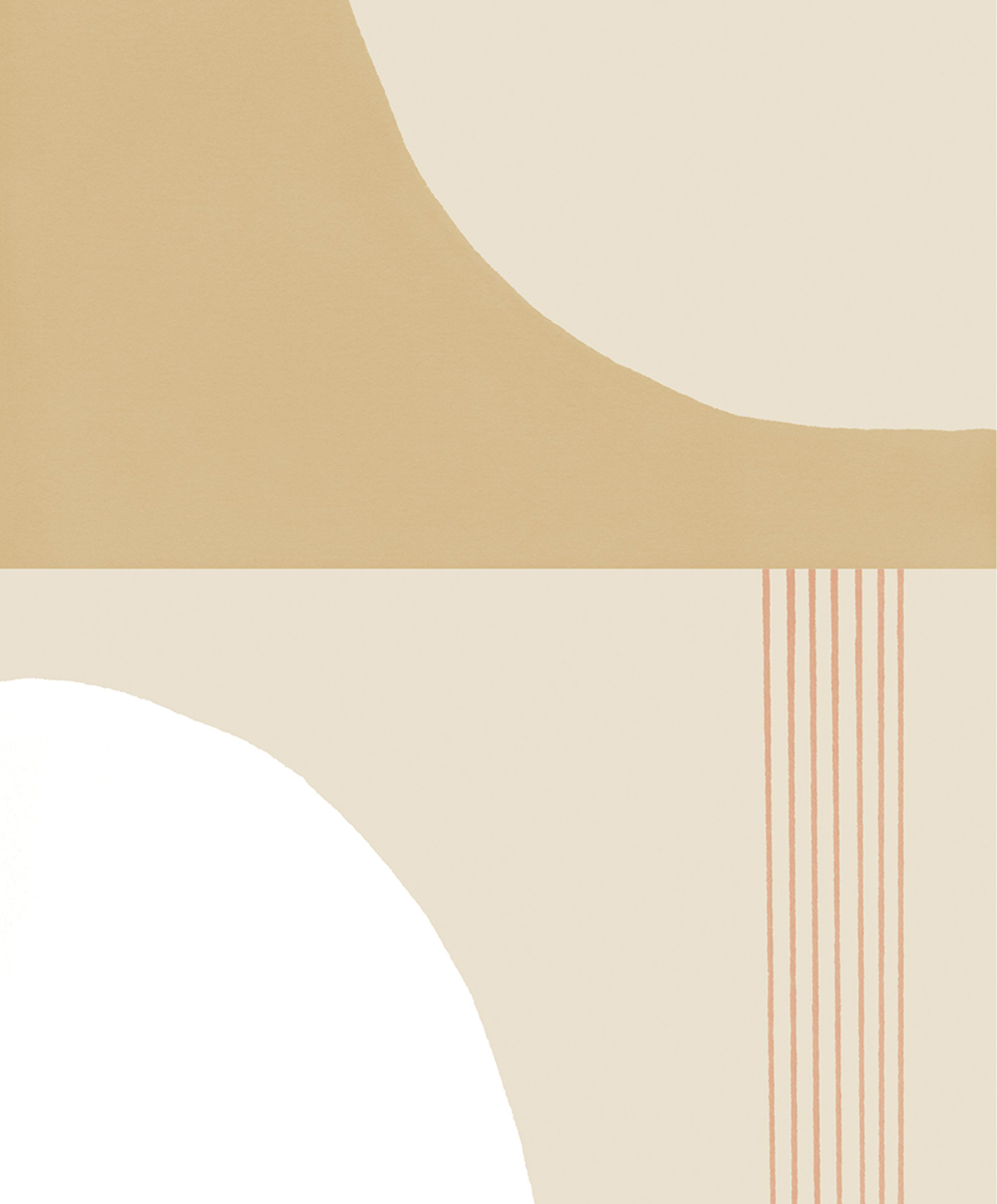 Papier peint Pop Art Graphique beige camel - Milano Sixties de Casadéco | Réf. MISI89371331