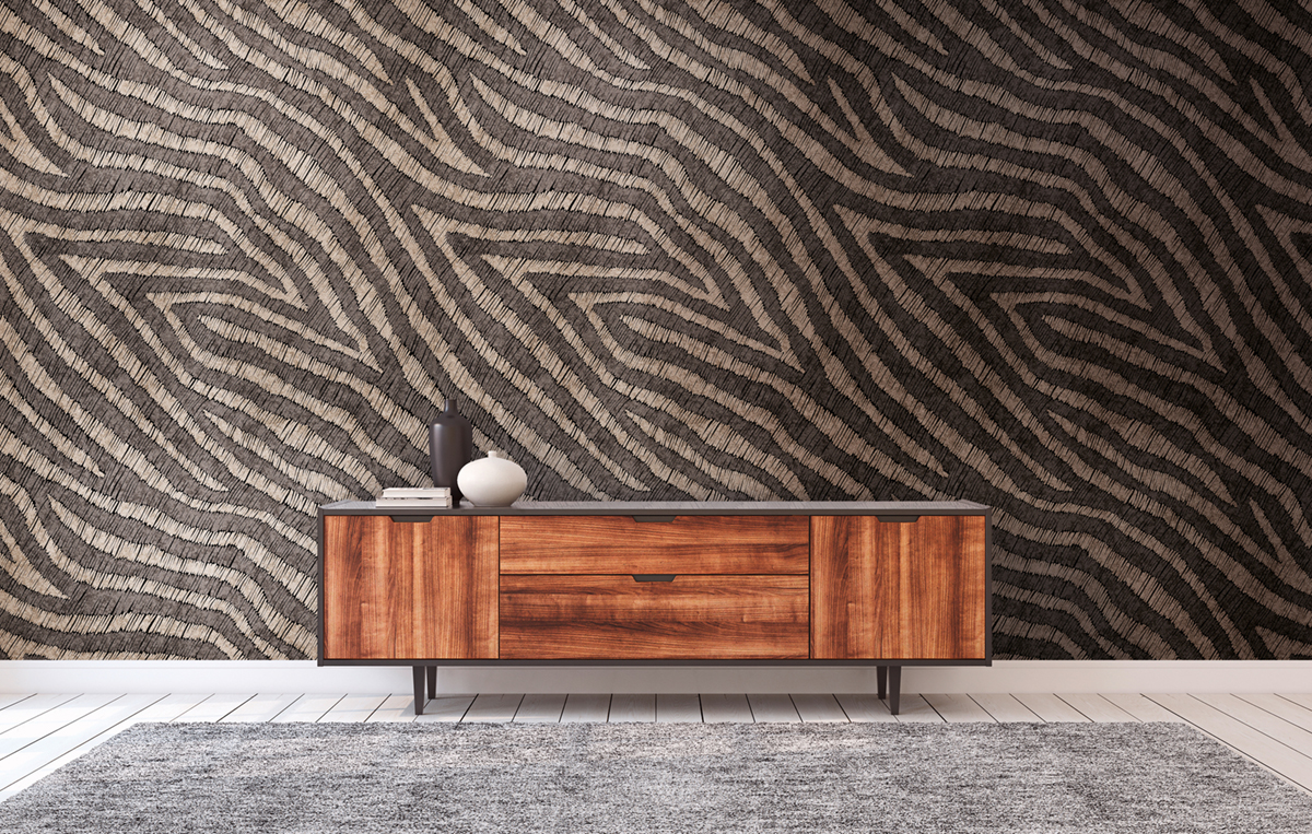 Papier peint panoramique Écorce Zébrée marron - The Wall 2 d'A.S. Création | Réf. AS-392361