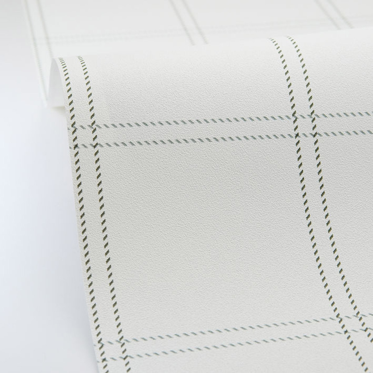 Papier peint Tartan Lines blanc vert - Line Up de Casélio AMBV | Réf. LNP106757276