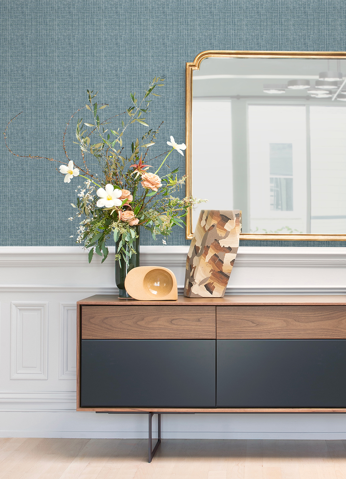 Papier peint Faux Uni Moucheté Kantera bleu - Delicatesse de Lutèce AMB2 | Réf. LTC-FD26840