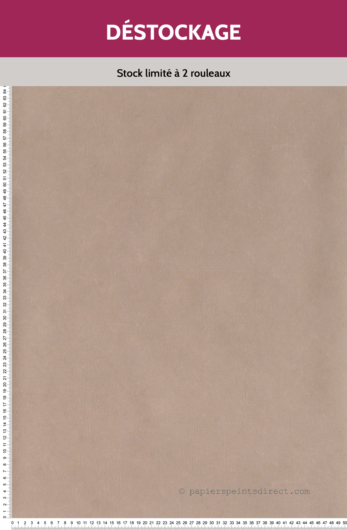 Papier Peint Destockage - Uni grège