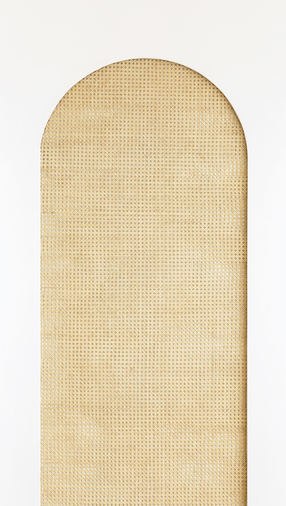 Papier peint panoramique Arche Cannage en Rotin blanc cassé M 159X280 - Reliefs de Casélio | Réf. RLF106200035