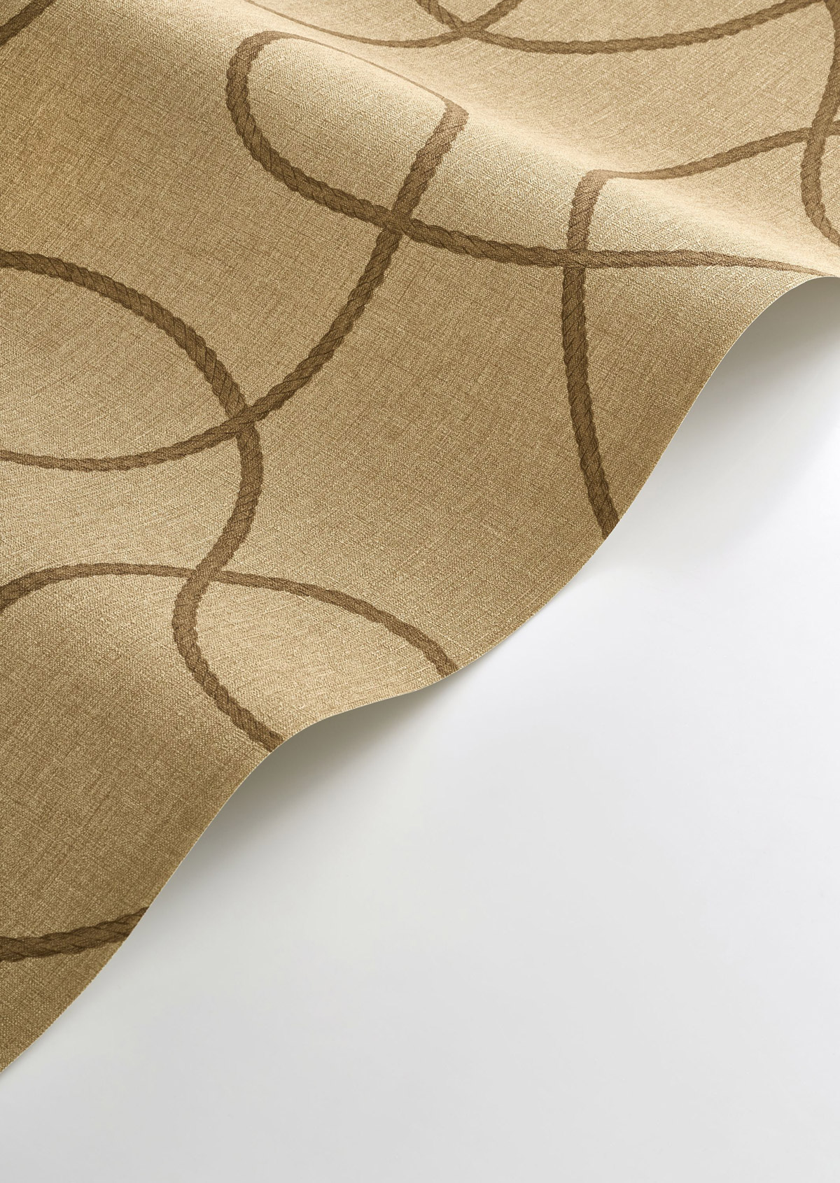 Papier peint Corde Pointe du Raz beige doré - Seaside de Casadéco AMB5 | Réf. SEAS201502442