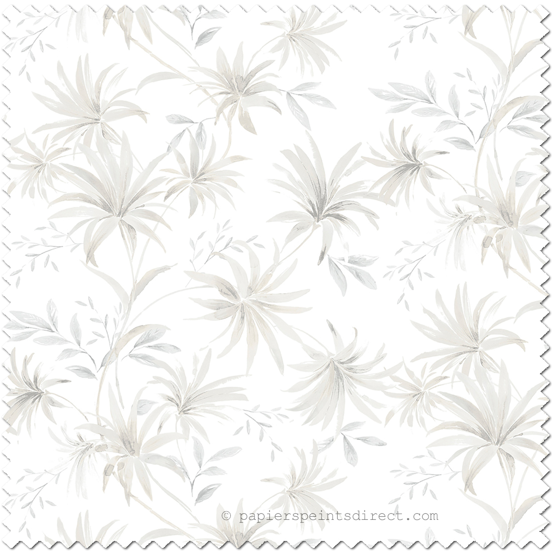 Tissu Palme Parapluie gris beige - Fidji de Lutèce | Réf. LTC-8522-1