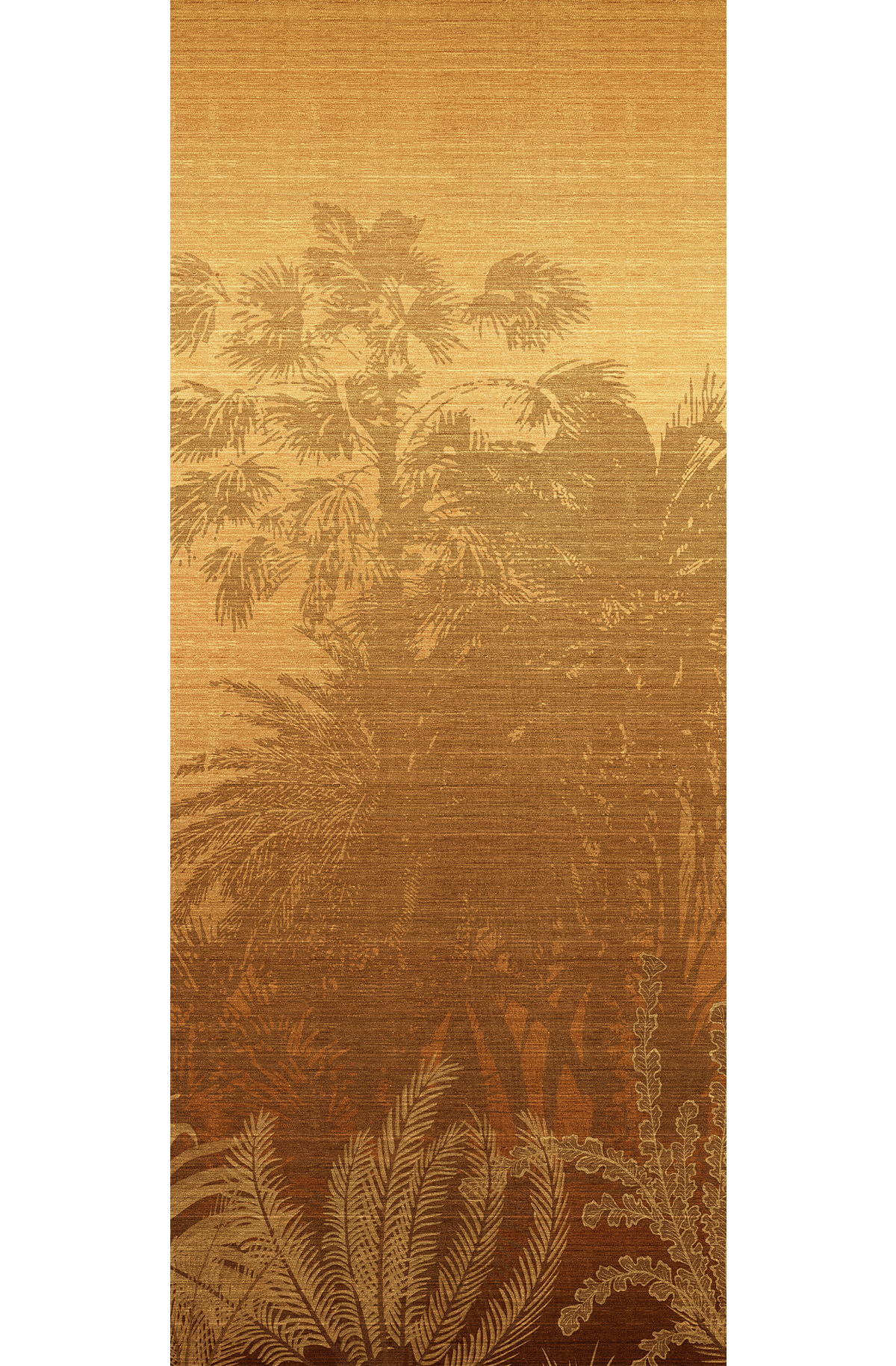 Papier peint panoramique Jungle Awarra ocre - C H260 - Amazone de Masureel | Réf. MAS-DGZON1033-260