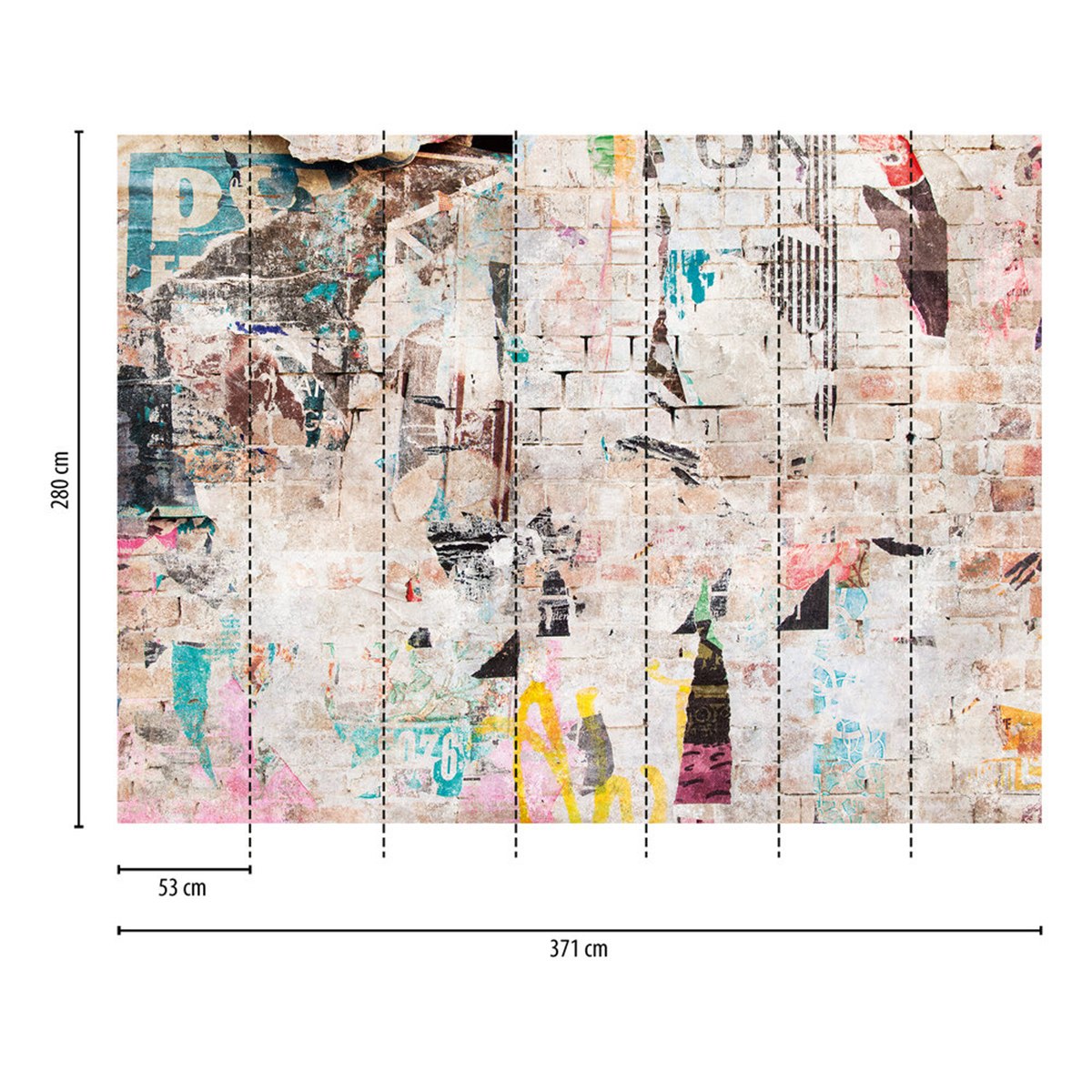 Papier peint panoramique Mur Brique Affiche - The Wall 3 d'A.S. Création AMB3 | Réf. AS-399271