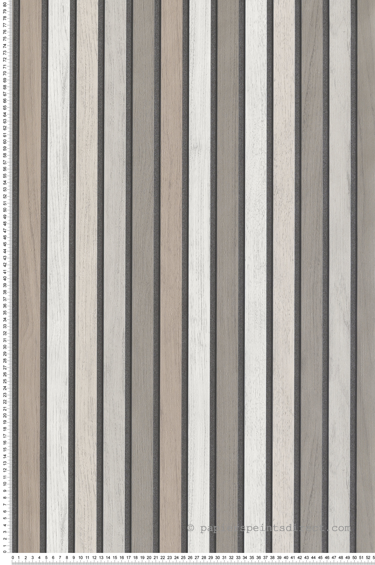 Papier Peint Tasseau Camaïeu Lames taupe - Illusion d'Ugépa | Réf. UGP-B31209