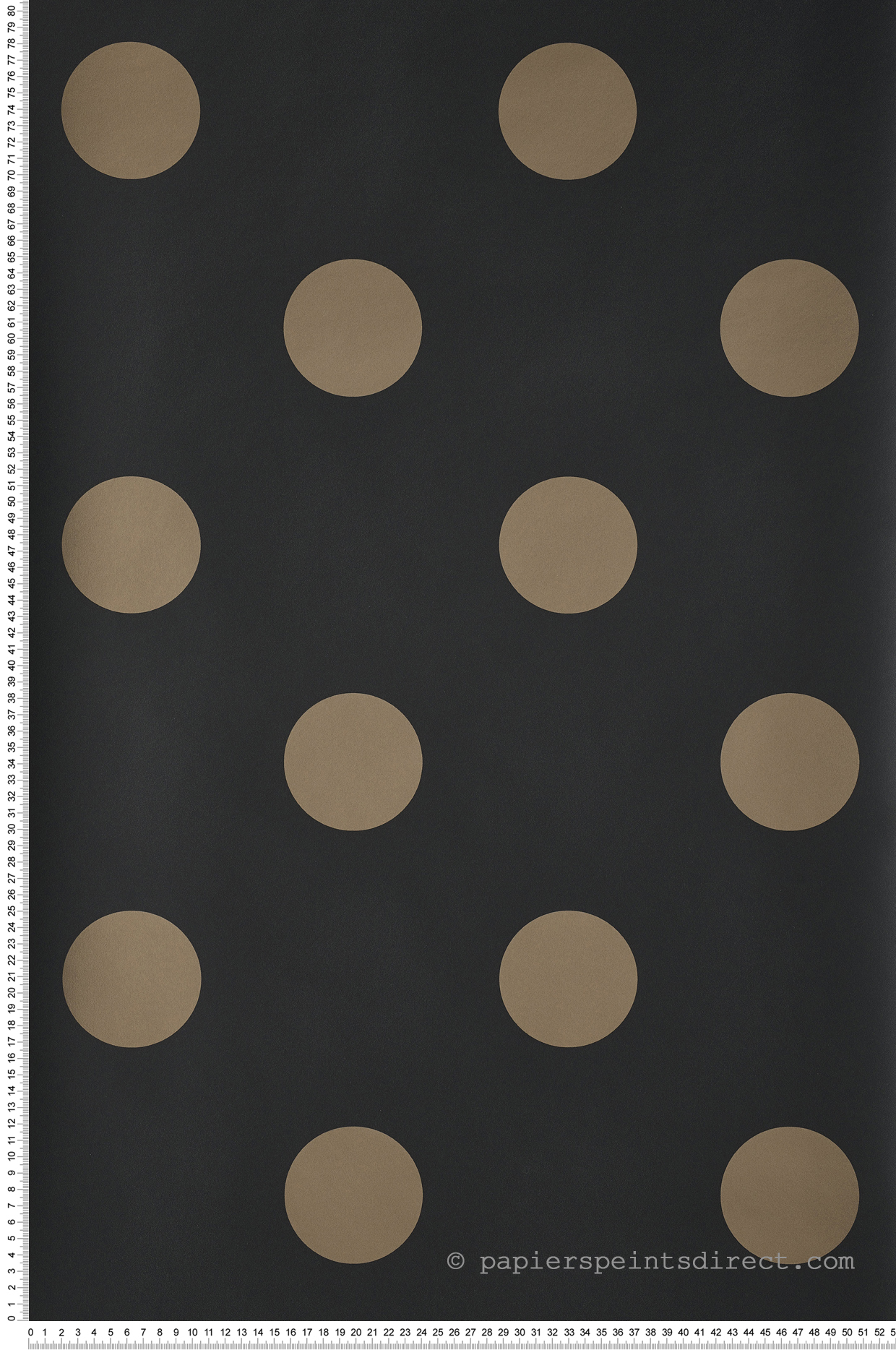 Papier peint Gros pois Fullmoons noir et doré - Moonlight de Casélio | Réf. MLG101212092