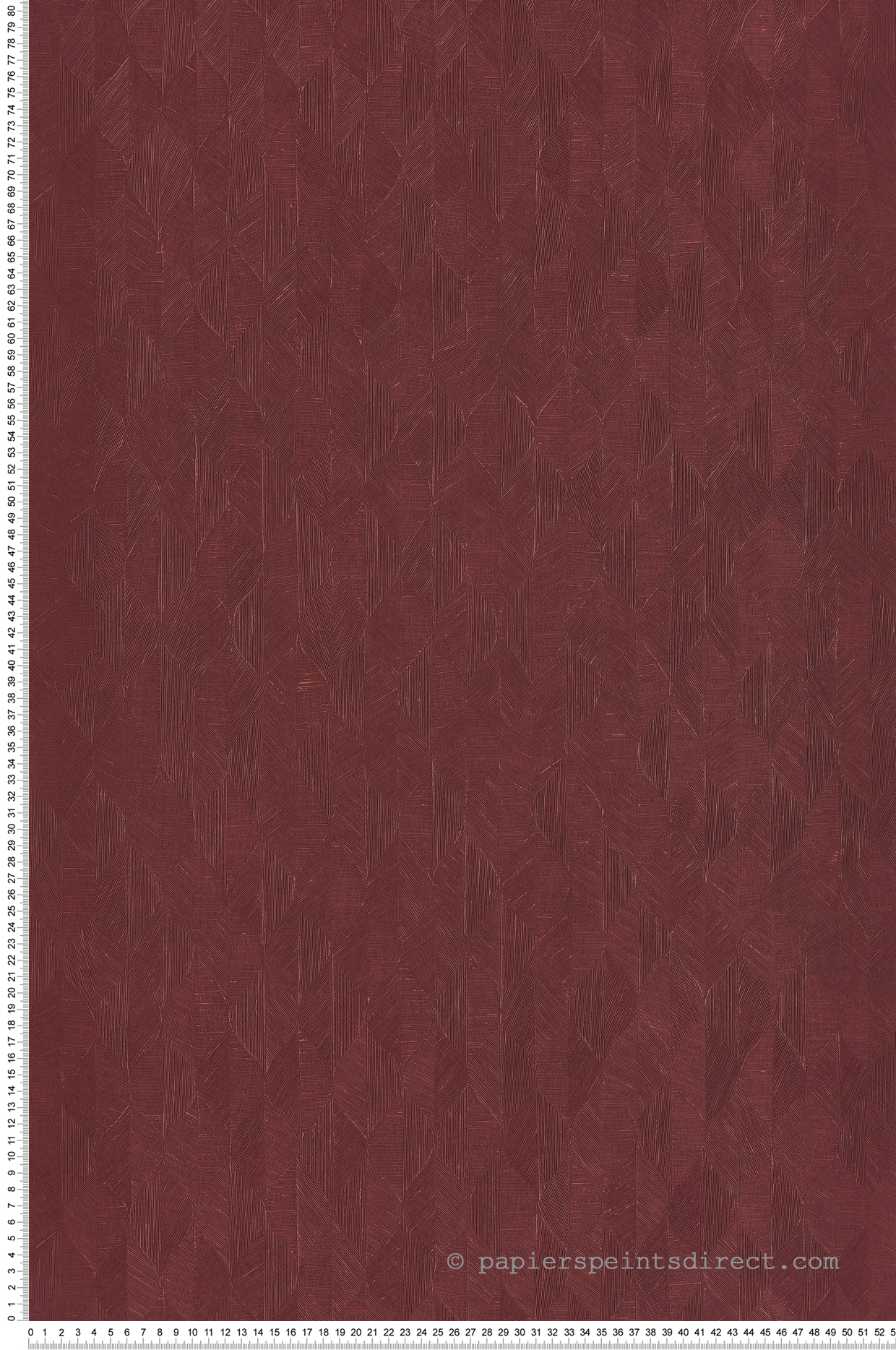 Papier peint Feuille Art Déco Tarrazu bordeaux - Vegetals de Casadéco | Réf. VEGE201278888