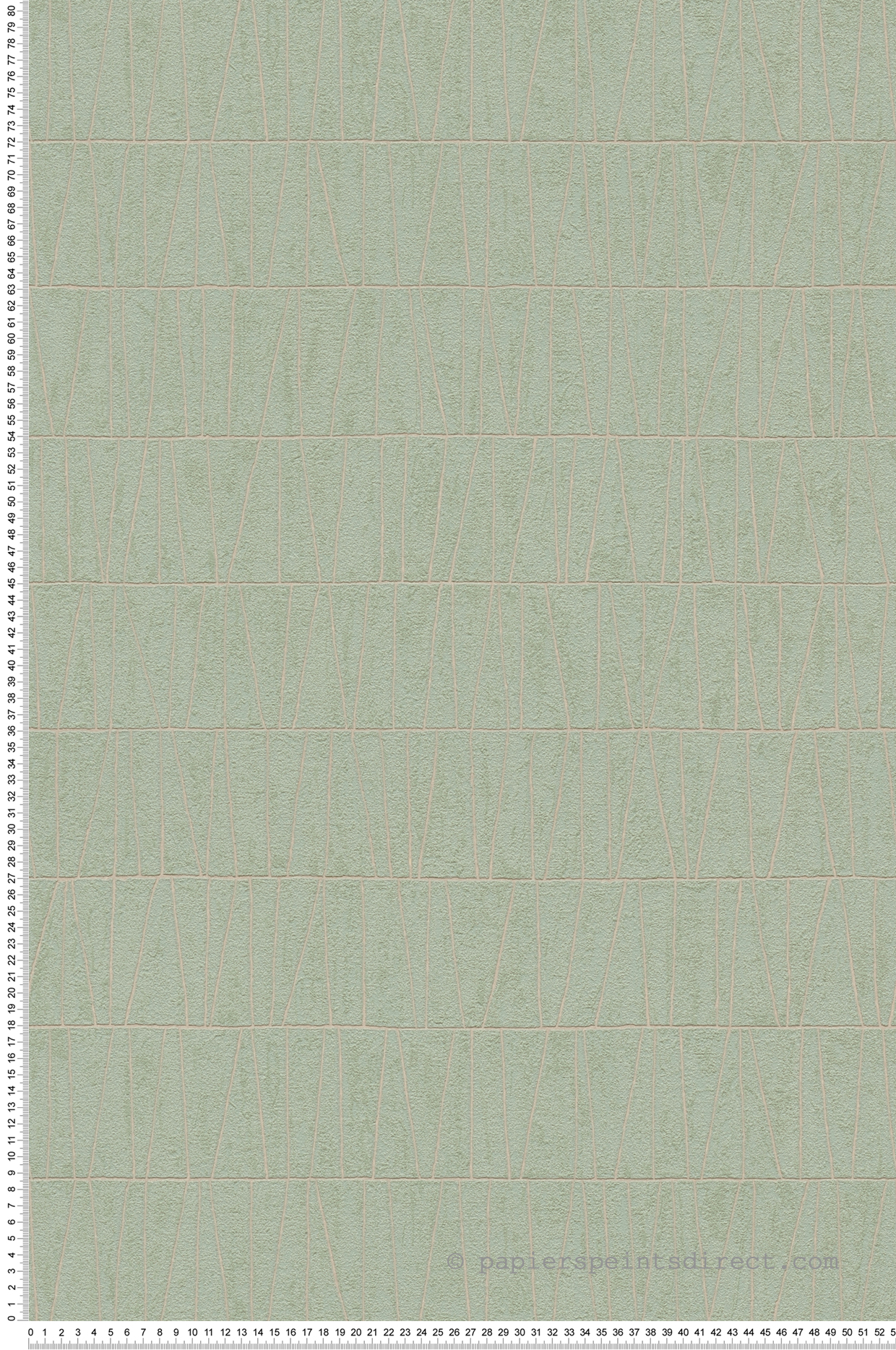 Papier peint Géométrie Tracé vert amande argenté - Jade 2 d'A.S. Création | Réf. AS-395061