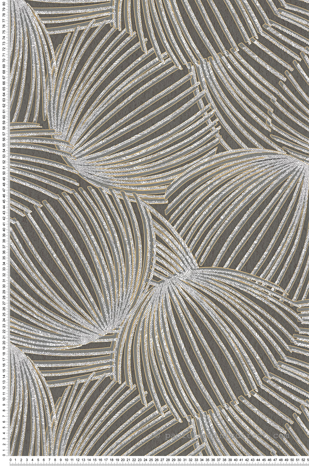 Papier peint Palme Pampelonne gris - Méditerranée de Casadéco | Réf. MEDI87429724