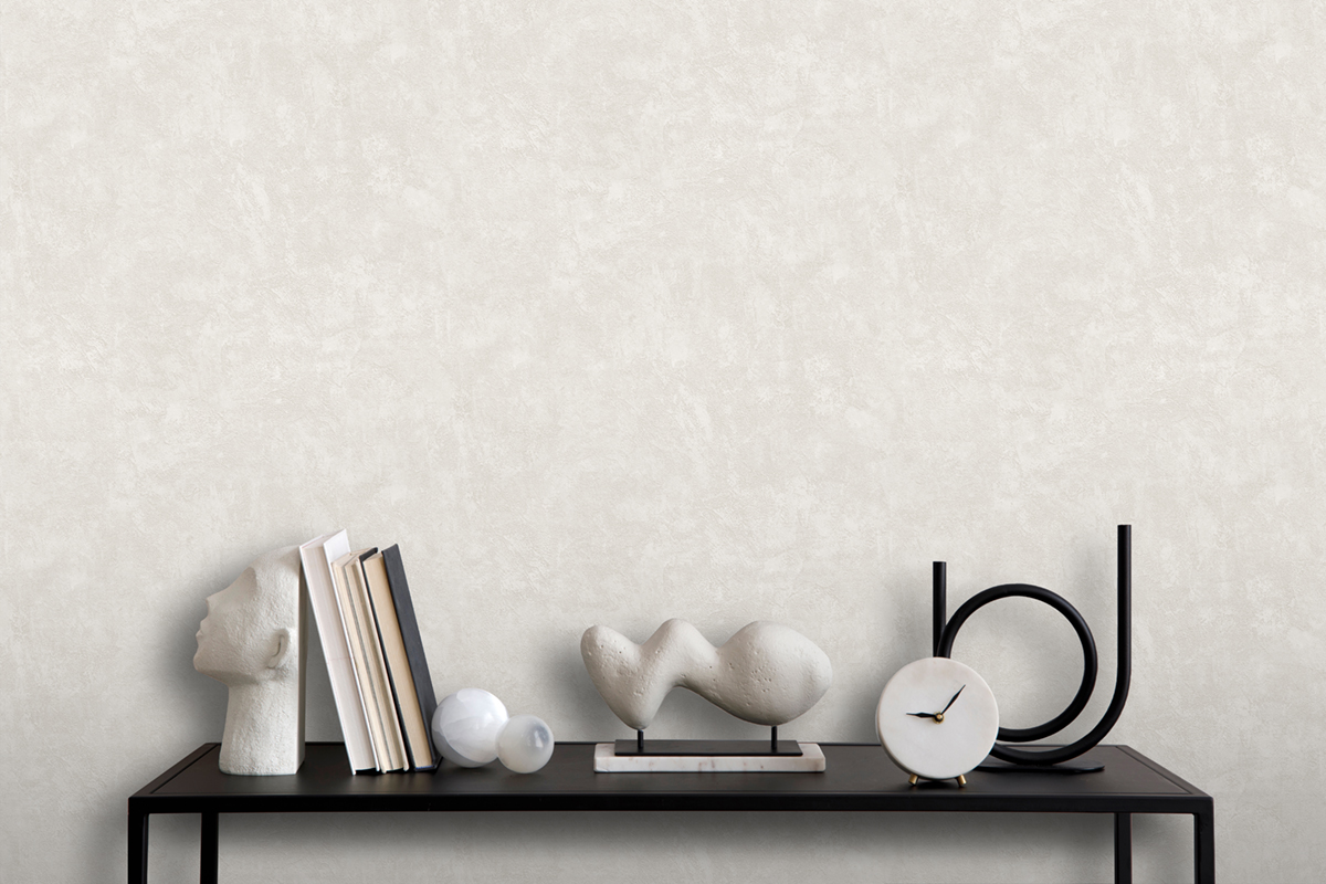 Papier Peint Uni Béton Ciré gris clair - Artifice d'Ugépa | Réf. UGP-M79617