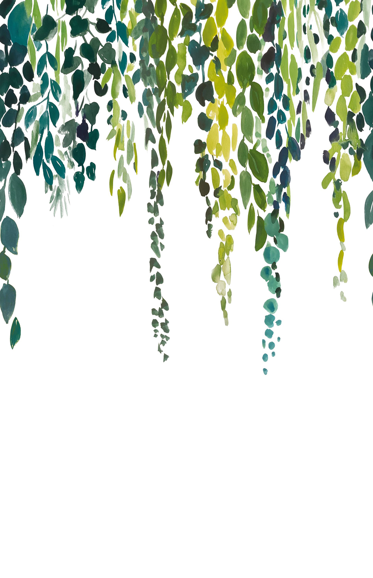 Papier peint panoramique Feuille Compiègne vert L 200x310 - Green & Co de Casélio | Réf. GCO103997004