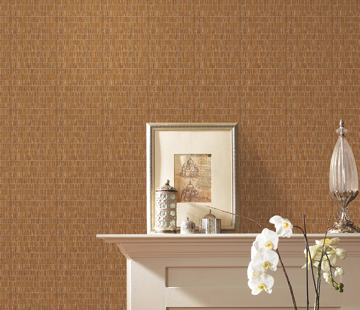 Papier peint Store Bambou terracotta doré - Attitude de Lutèce | Réf. LTC-DWP0362-08